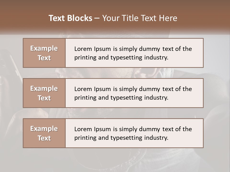 A Man In A Hat Holding A Cell Phone PowerPoint Template