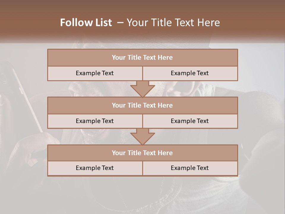 A Man In A Hat Holding A Cell Phone PowerPoint Template