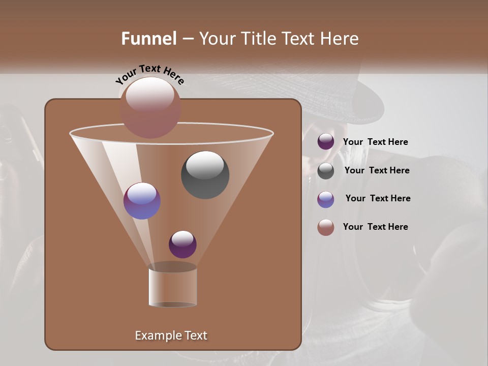A Man In A Hat Holding A Cell Phone PowerPoint Template
