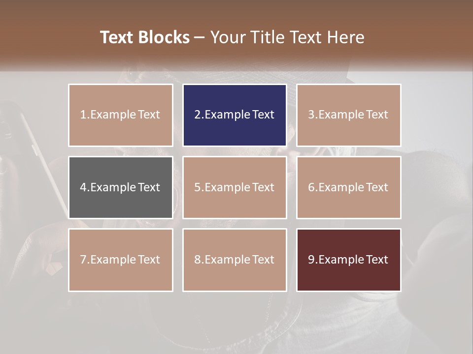 A Man In A Hat Holding A Cell Phone PowerPoint Template
