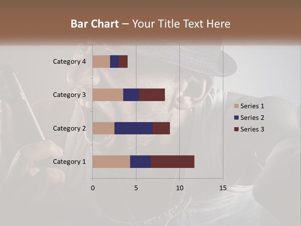 A Man In A Hat Holding A Cell Phone PowerPoint Template