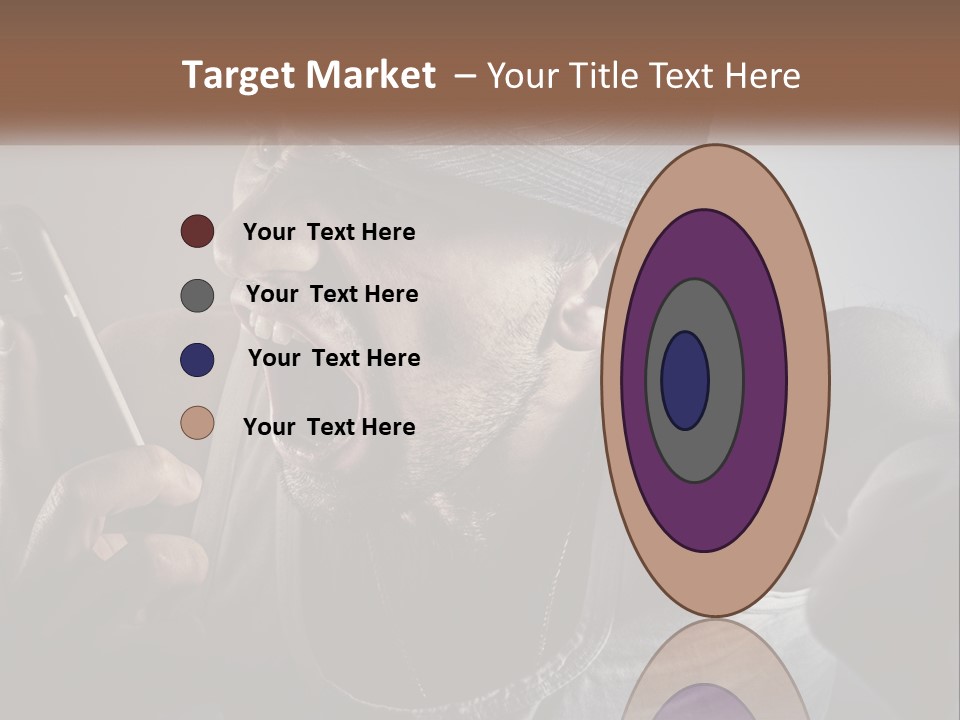 A Man In A Hat Holding A Cell Phone PowerPoint Template