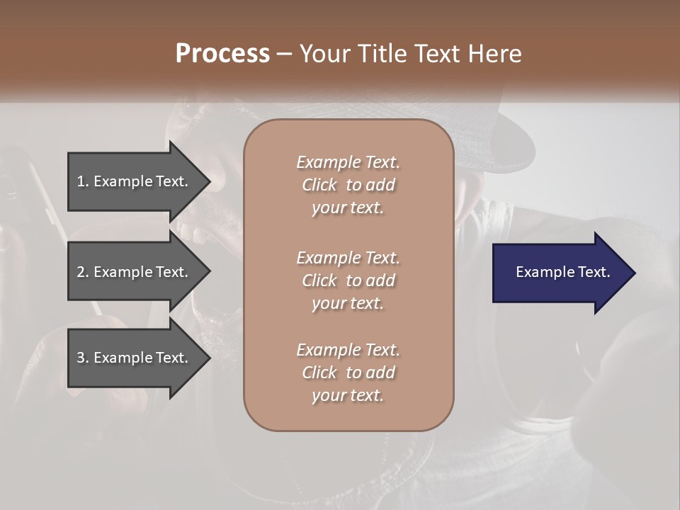 A Man In A Hat Holding A Cell Phone PowerPoint Template