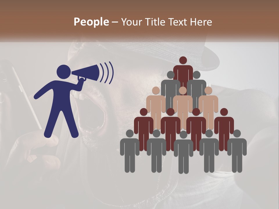 A Man In A Hat Holding A Cell Phone PowerPoint Template