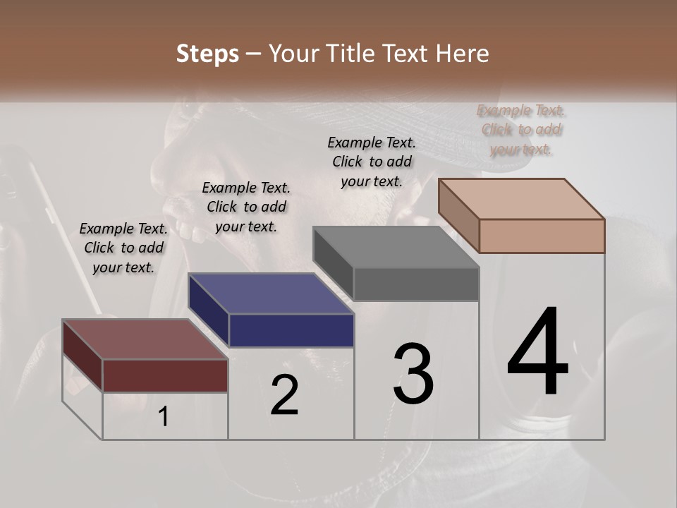 A Man In A Hat Holding A Cell Phone PowerPoint Template