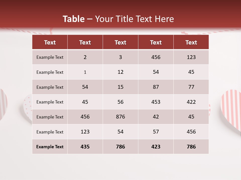 A Group Of Hearts Hanging From A Line PowerPoint Template