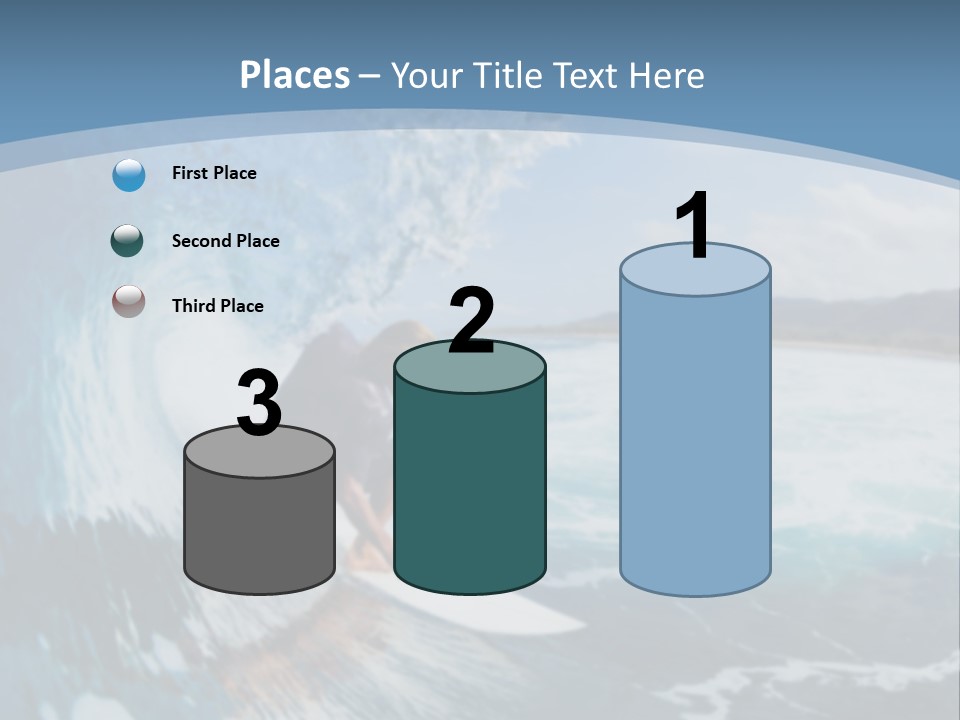 A Man Riding A Wave On Top Of A Surfboard PowerPoint Template