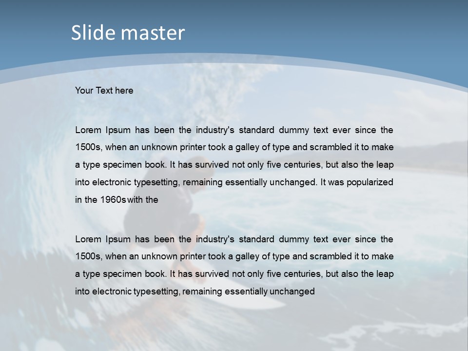 A Man Riding A Wave On Top Of A Surfboard PowerPoint Template