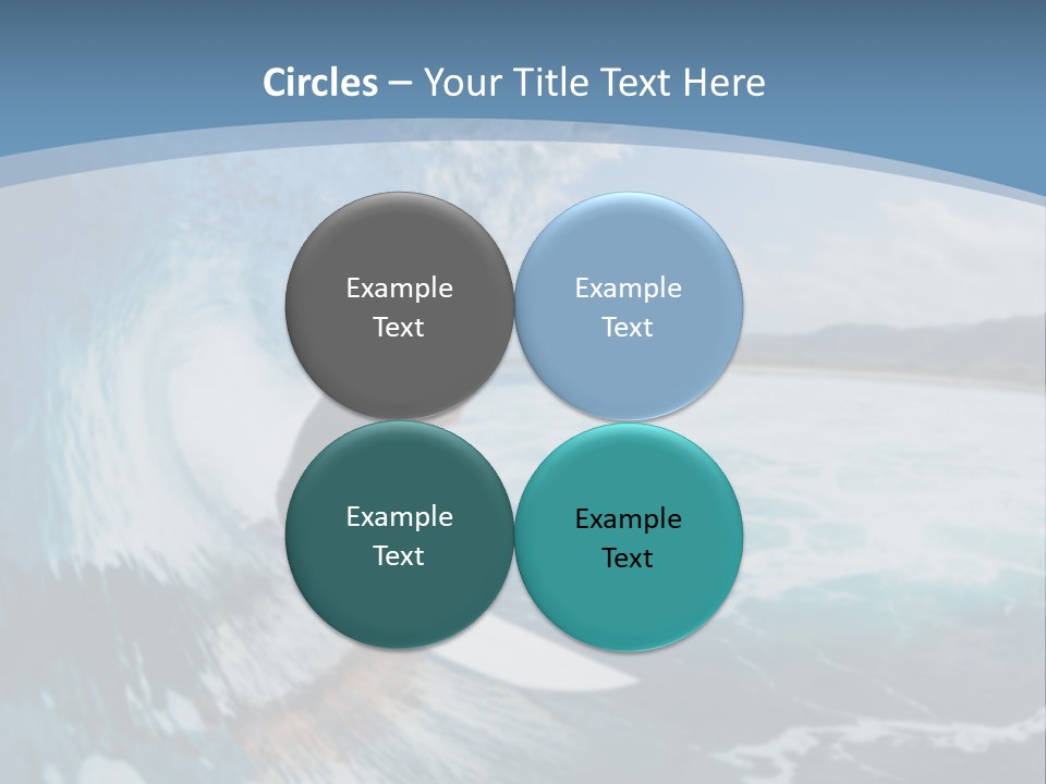 A Man Riding A Wave On Top Of A Surfboard PowerPoint Template