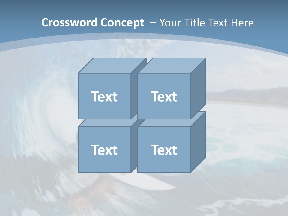 A Man Riding A Wave On Top Of A Surfboard PowerPoint Template