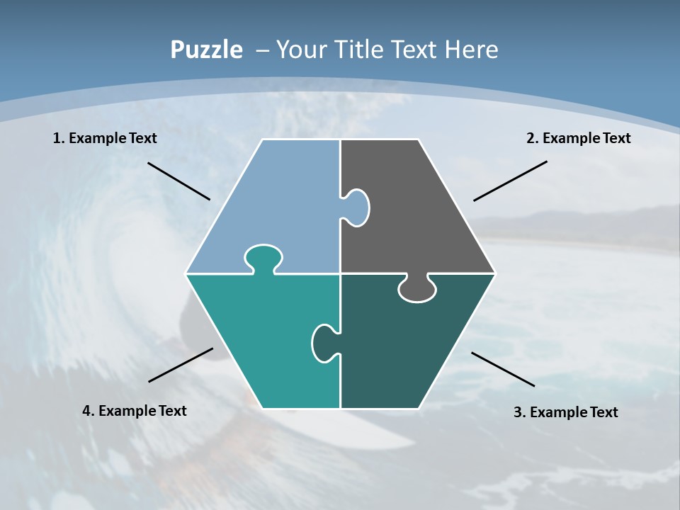 A Man Riding A Wave On Top Of A Surfboard PowerPoint Template