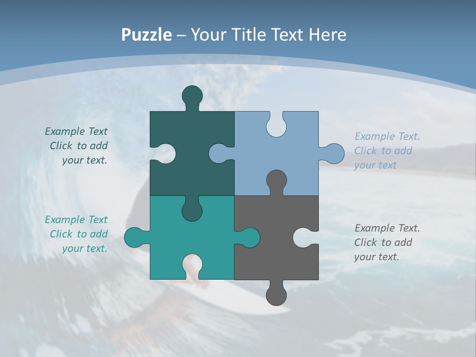 A Man Riding A Wave On Top Of A Surfboard PowerPoint Template