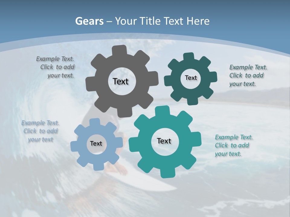 A Man Riding A Wave On Top Of A Surfboard PowerPoint Template