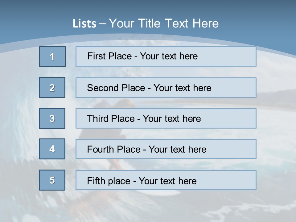 A Man Riding A Wave On Top Of A Surfboard PowerPoint Template