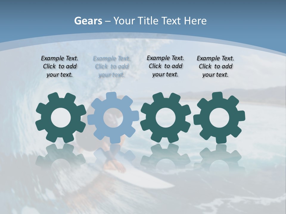 A Man Riding A Wave On Top Of A Surfboard PowerPoint Template