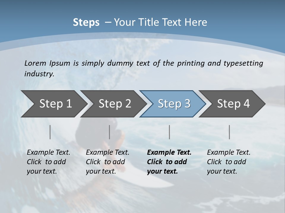 A Man Riding A Wave On Top Of A Surfboard PowerPoint Template