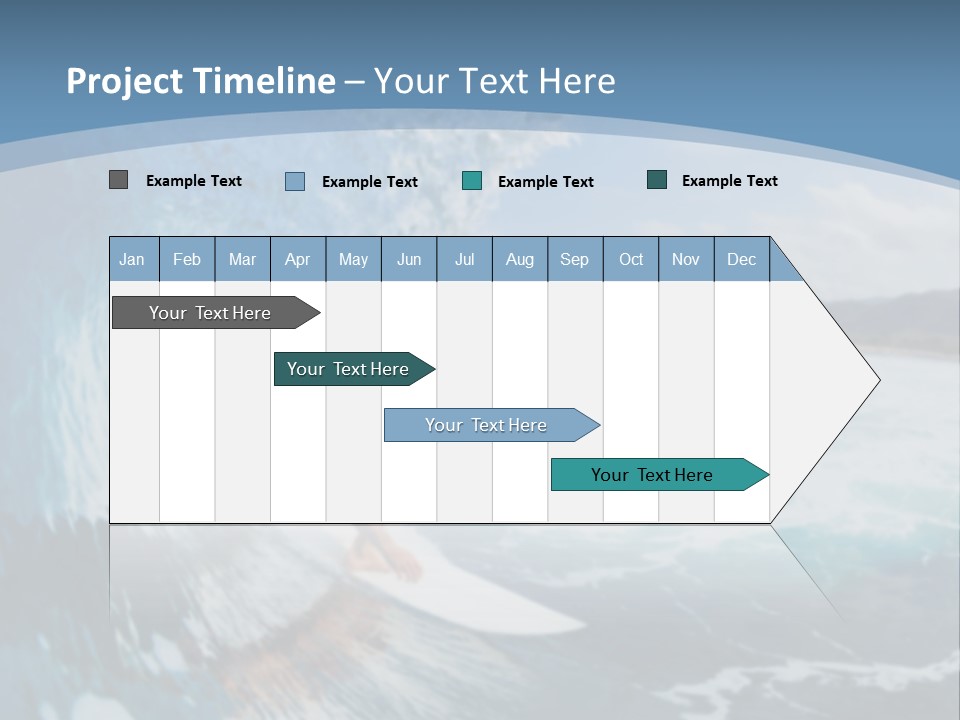 A Man Riding A Wave On Top Of A Surfboard PowerPoint Template