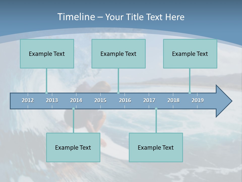 A Man Riding A Wave On Top Of A Surfboard PowerPoint Template