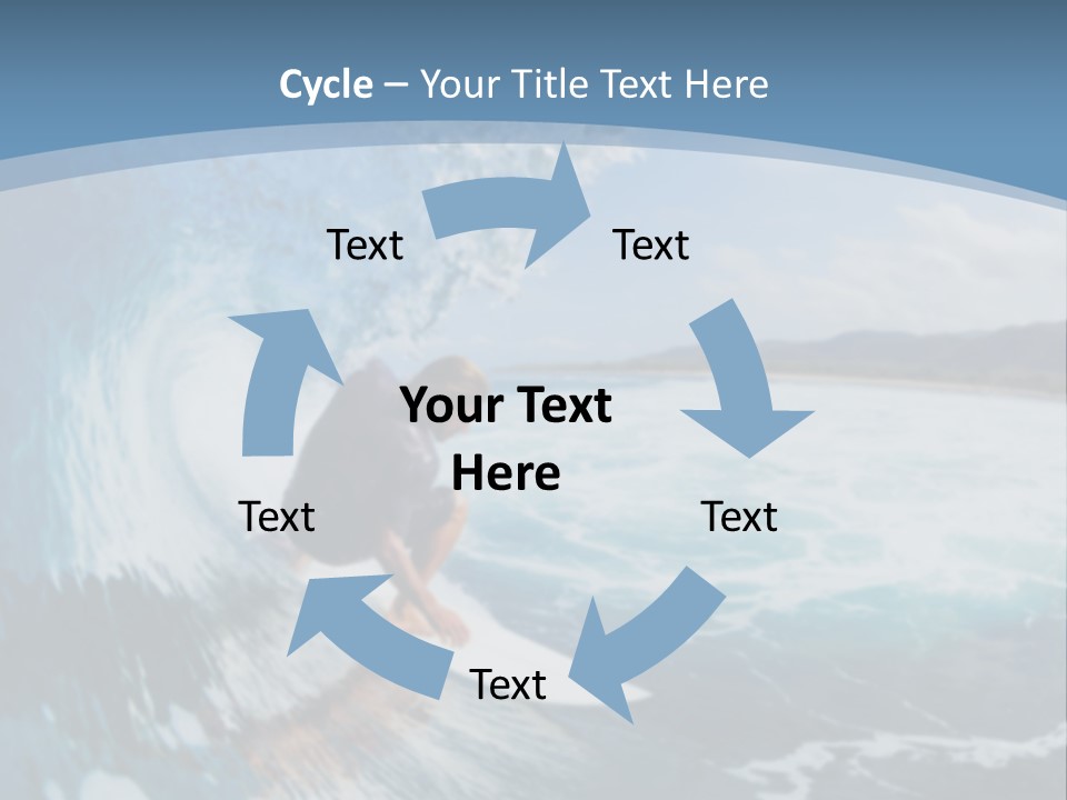 A Man Riding A Wave On Top Of A Surfboard PowerPoint Template