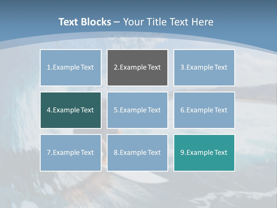 A Man Riding A Wave On Top Of A Surfboard PowerPoint Template