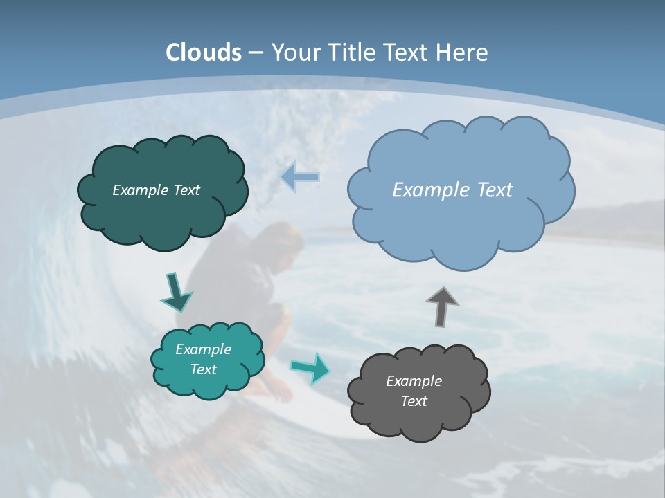 A Man Riding A Wave On Top Of A Surfboard PowerPoint Template