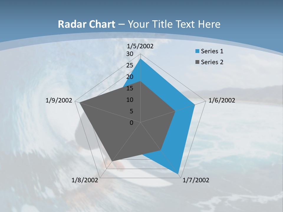 A Man Riding A Wave On Top Of A Surfboard PowerPoint Template