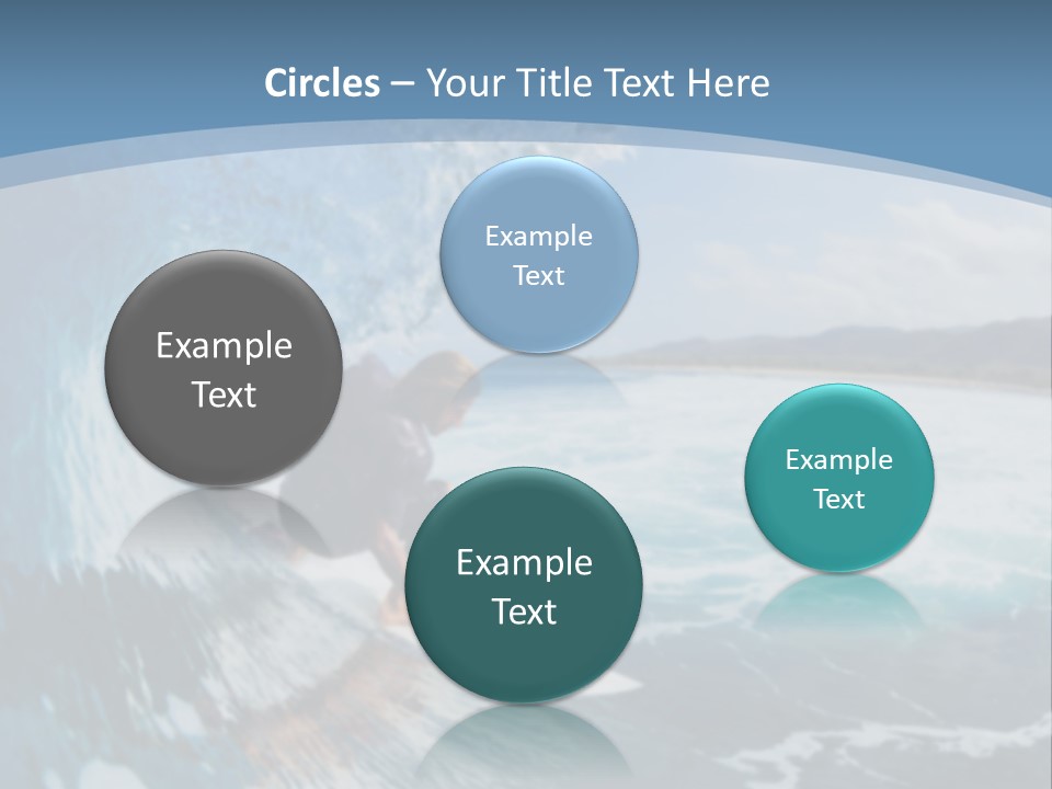 A Man Riding A Wave On Top Of A Surfboard PowerPoint Template