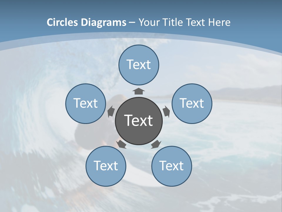 A Man Riding A Wave On Top Of A Surfboard PowerPoint Template