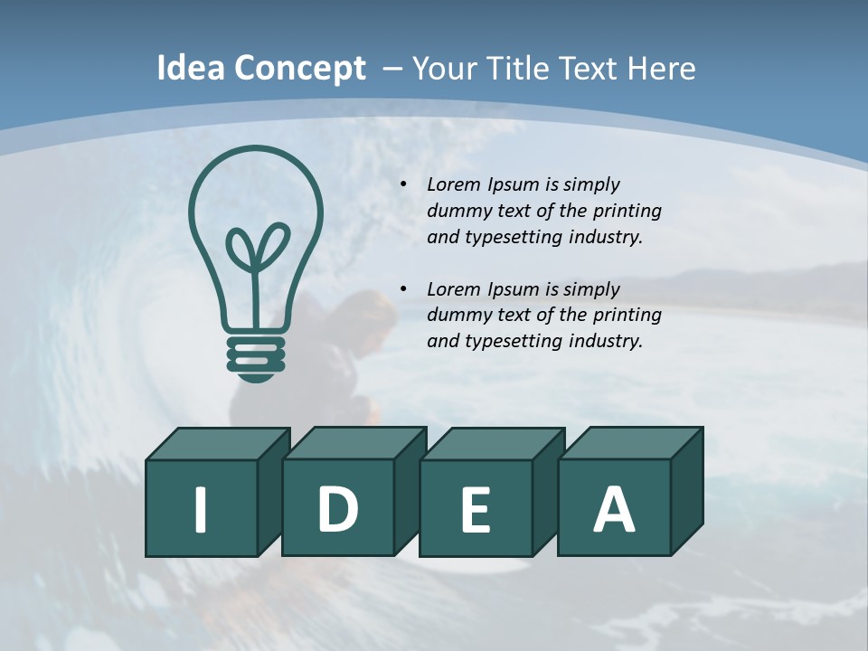 A Man Riding A Wave On Top Of A Surfboard PowerPoint Template