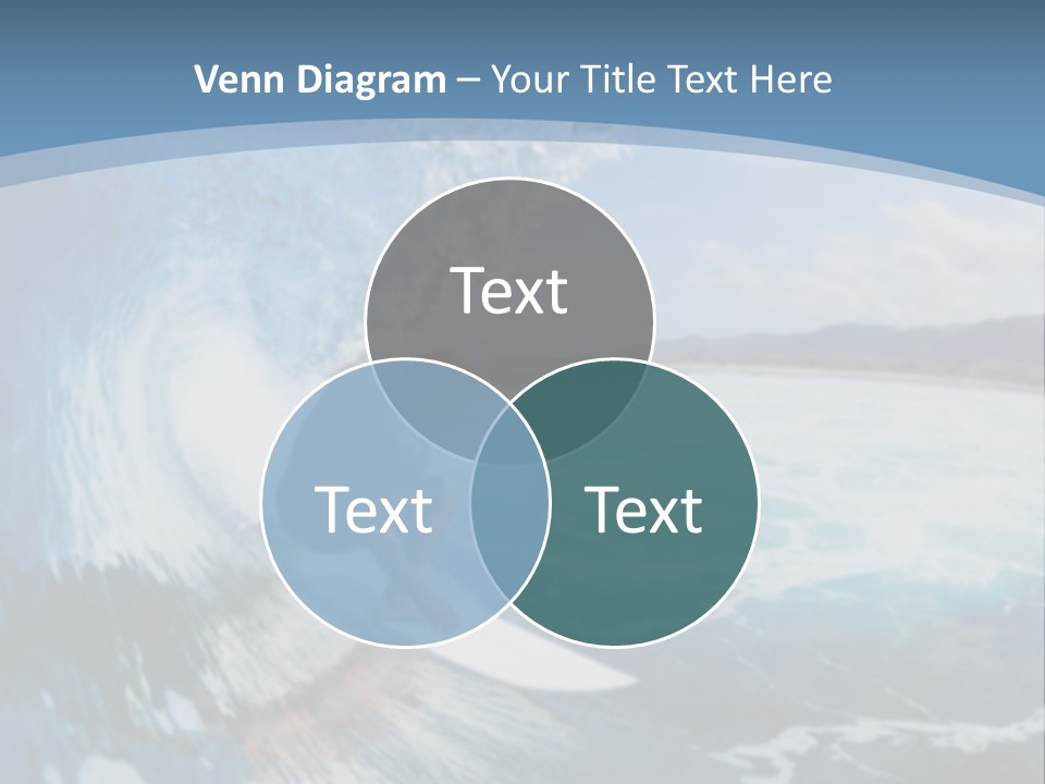 A Man Riding A Wave On Top Of A Surfboard PowerPoint Template