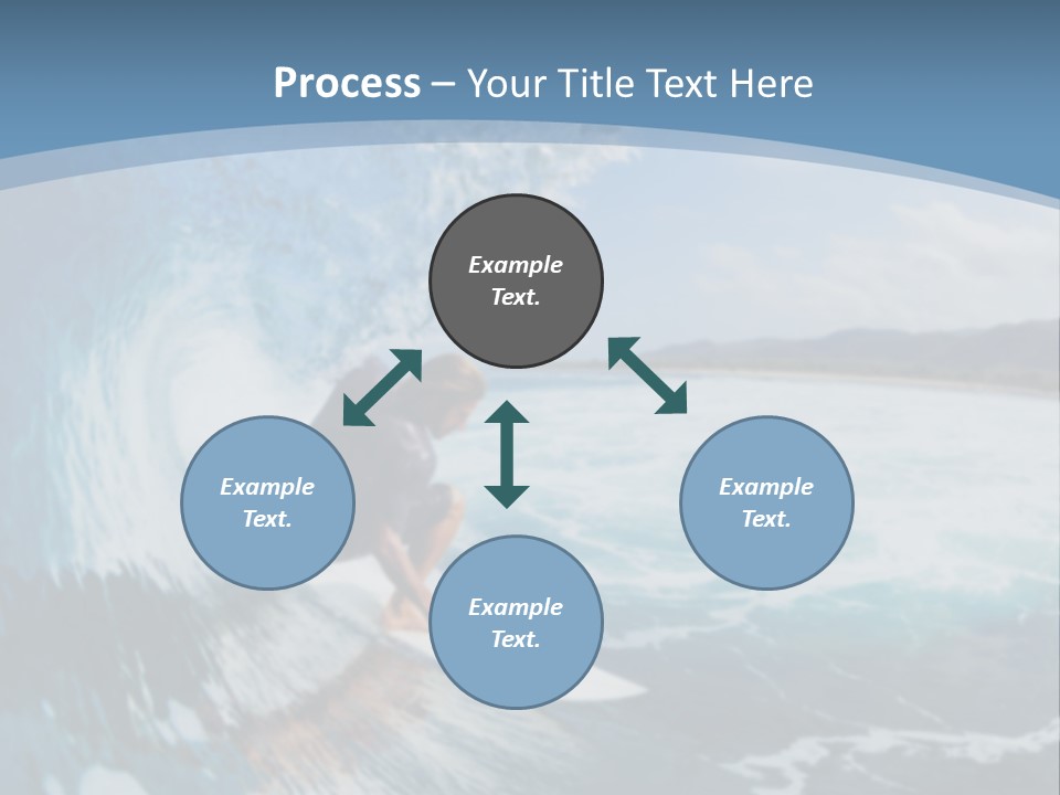 A Man Riding A Wave On Top Of A Surfboard PowerPoint Template