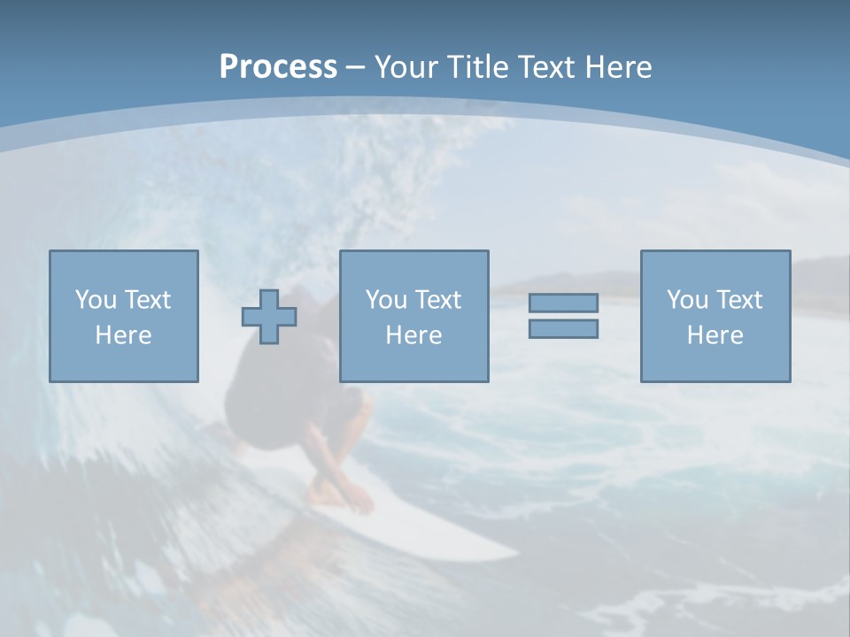 A Man Riding A Wave On Top Of A Surfboard PowerPoint Template