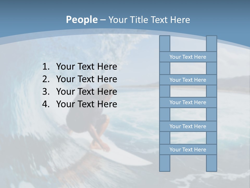 A Man Riding A Wave On Top Of A Surfboard PowerPoint Template