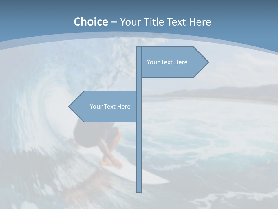 A Man Riding A Wave On Top Of A Surfboard PowerPoint Template