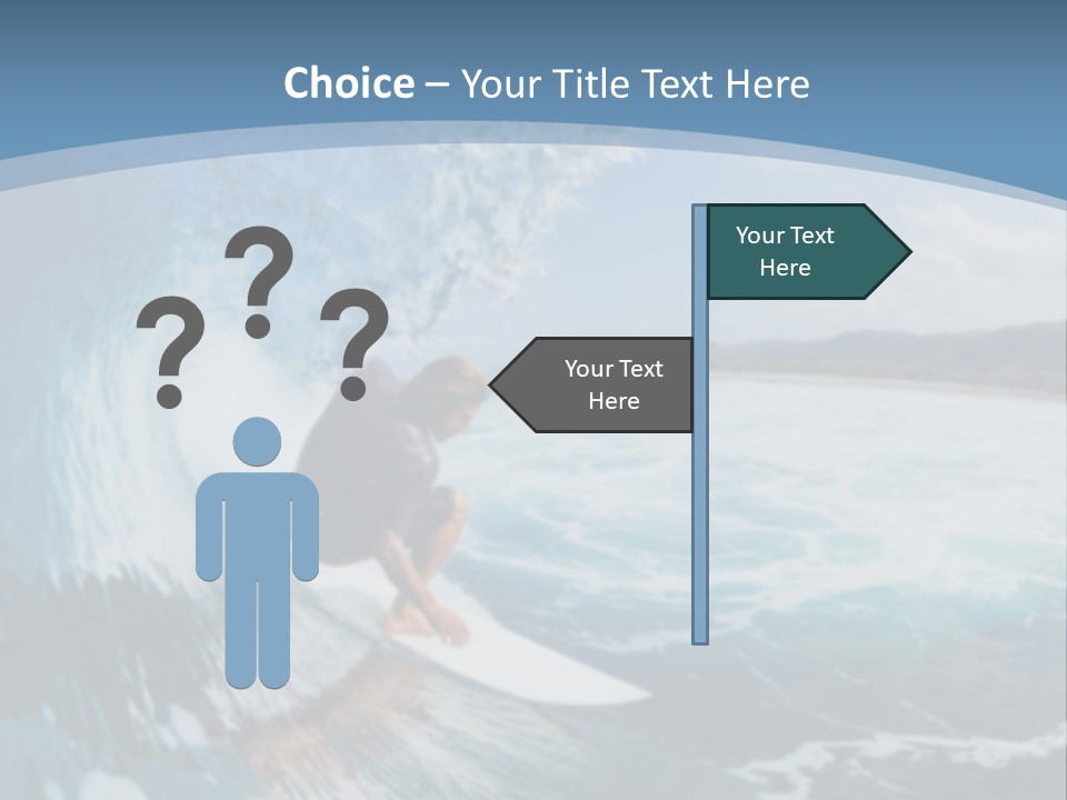 A Man Riding A Wave On Top Of A Surfboard PowerPoint Template