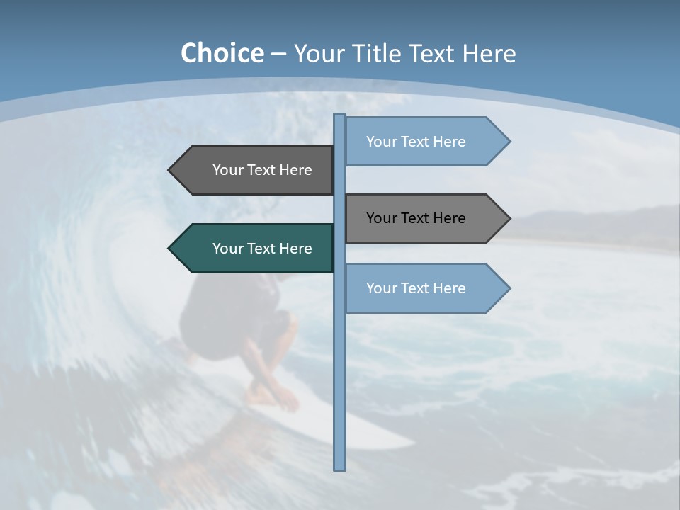 A Man Riding A Wave On Top Of A Surfboard PowerPoint Template