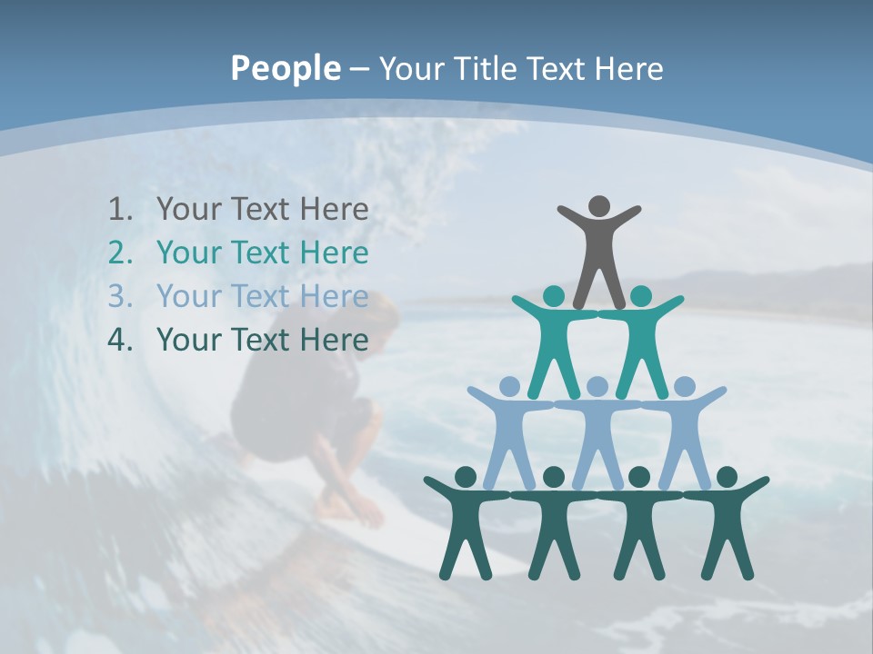 A Man Riding A Wave On Top Of A Surfboard PowerPoint Template