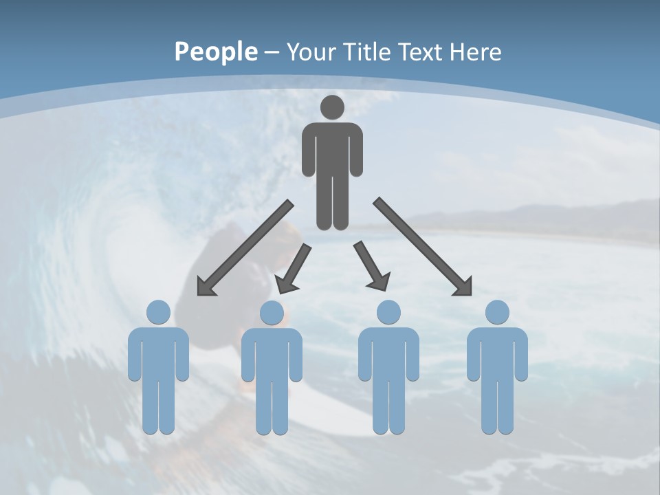 A Man Riding A Wave On Top Of A Surfboard PowerPoint Template