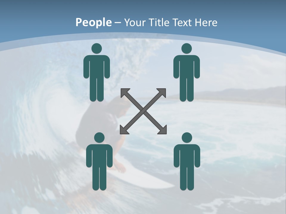 A Man Riding A Wave On Top Of A Surfboard PowerPoint Template