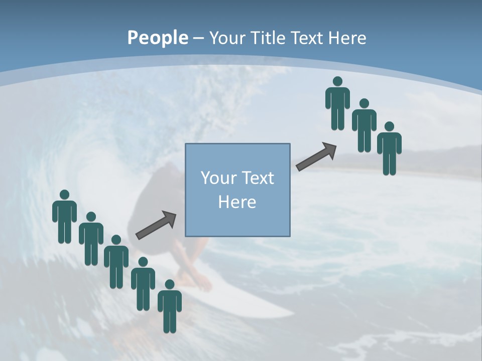 A Man Riding A Wave On Top Of A Surfboard PowerPoint Template
