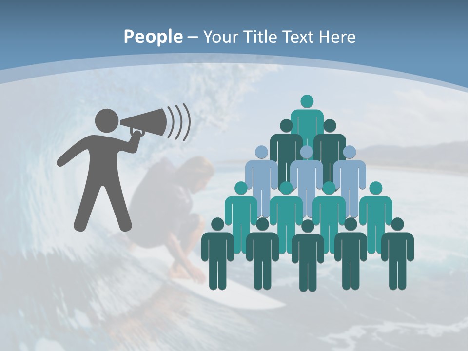 A Man Riding A Wave On Top Of A Surfboard PowerPoint Template