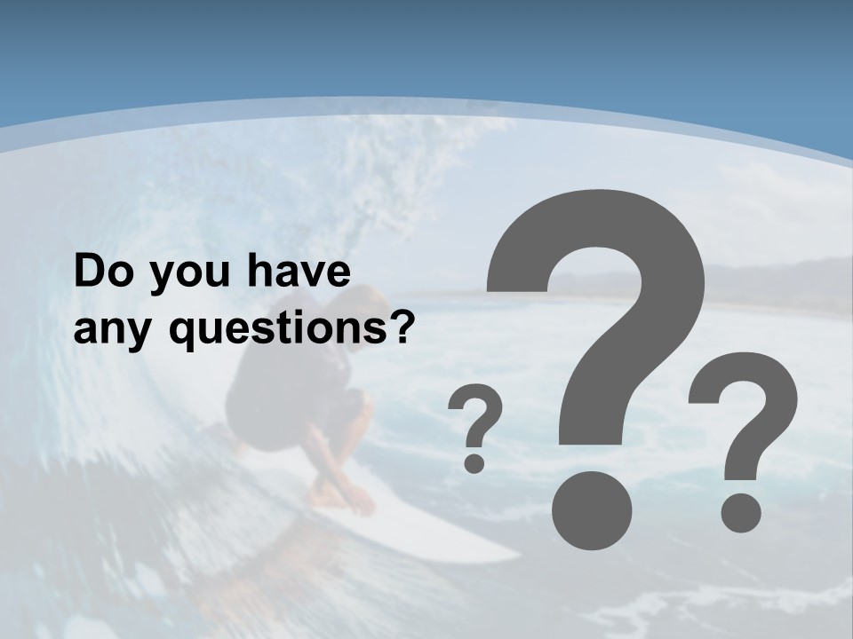 A Man Riding A Wave On Top Of A Surfboard PowerPoint Template