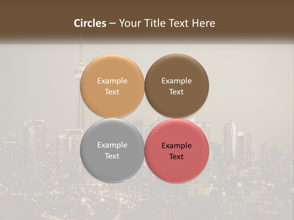 A Cityscape With The Words Name Of Presentation On It PowerPoint Template