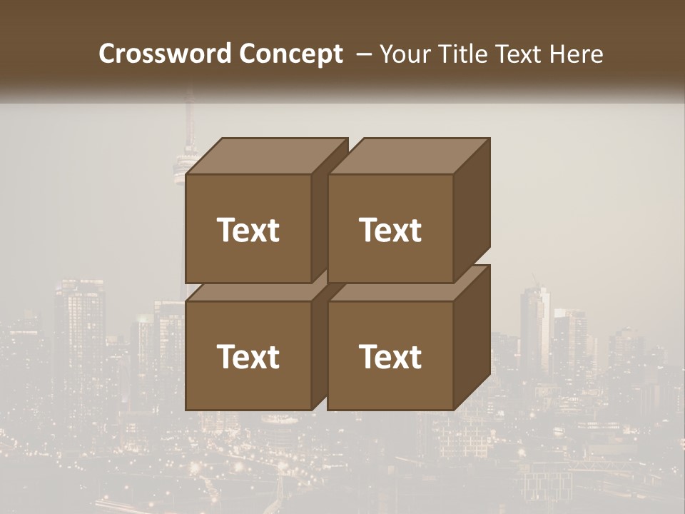 A Cityscape With The Words Name Of Presentation On It PowerPoint Template