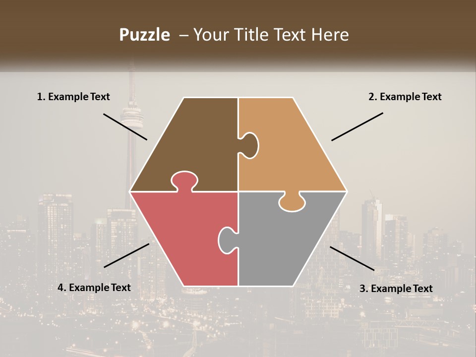 A Cityscape With The Words Name Of Presentation On It PowerPoint Template