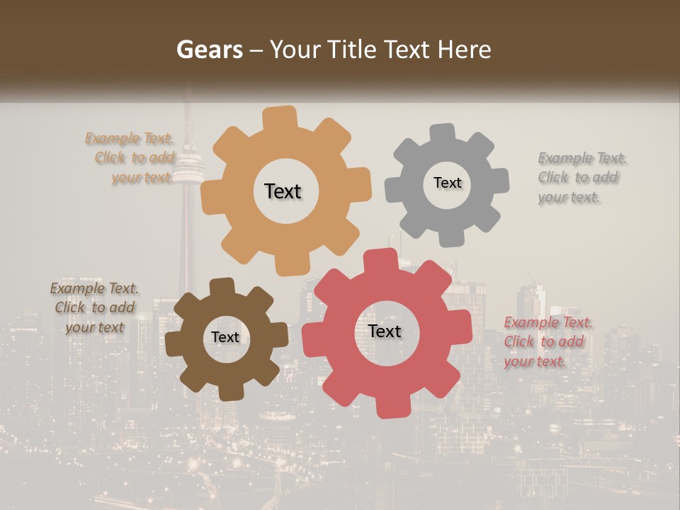 A Cityscape With The Words Name Of Presentation On It PowerPoint Template