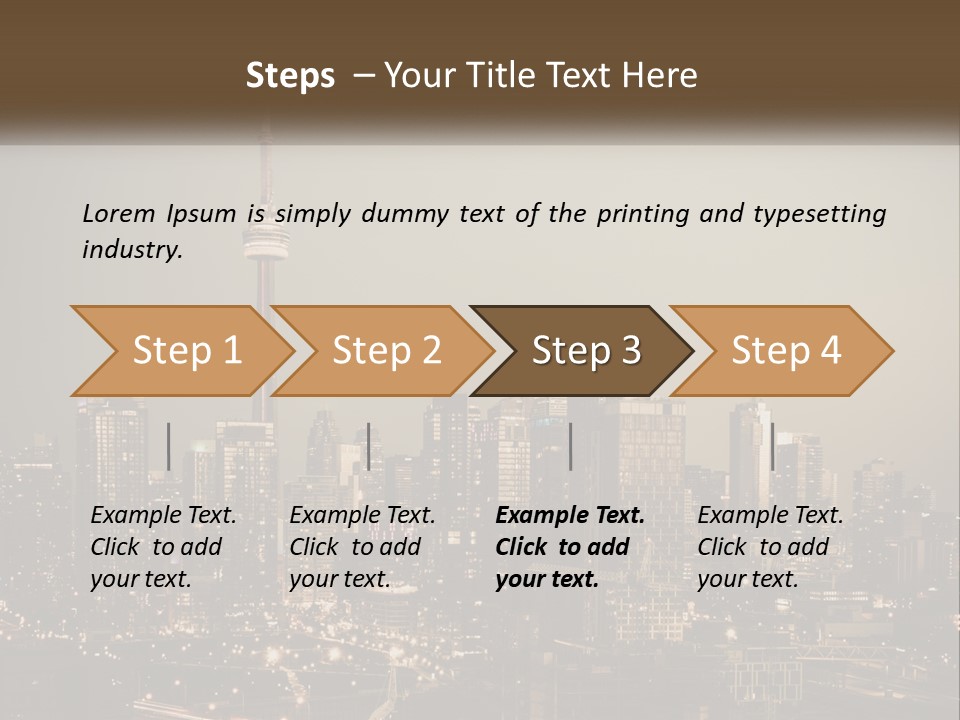 A Cityscape With The Words Name Of Presentation On It PowerPoint Template