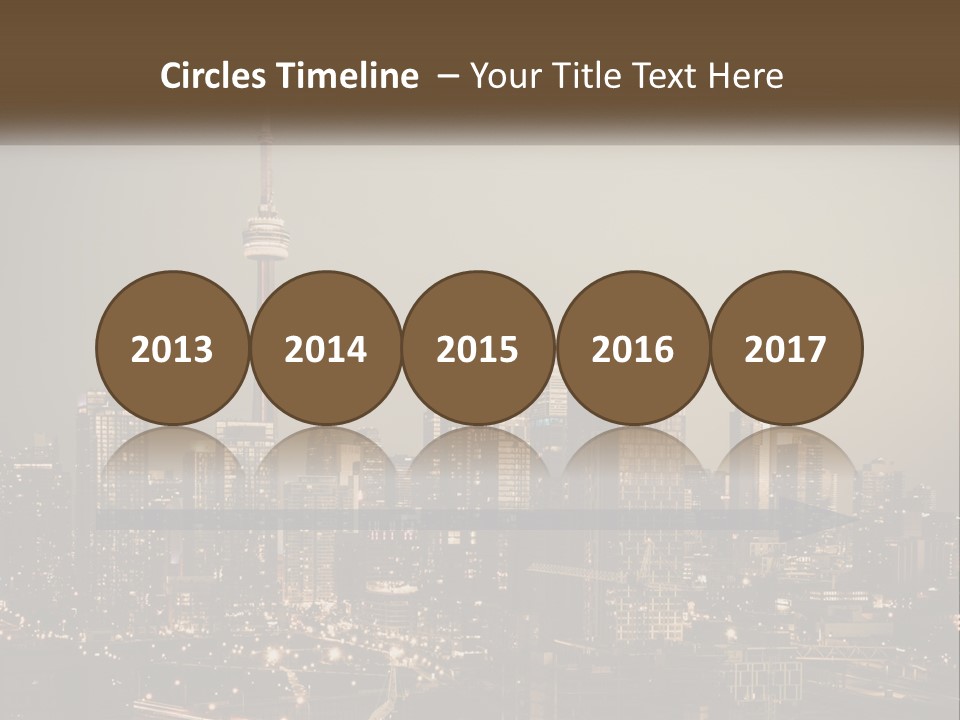 A Cityscape With The Words Name Of Presentation On It PowerPoint Template