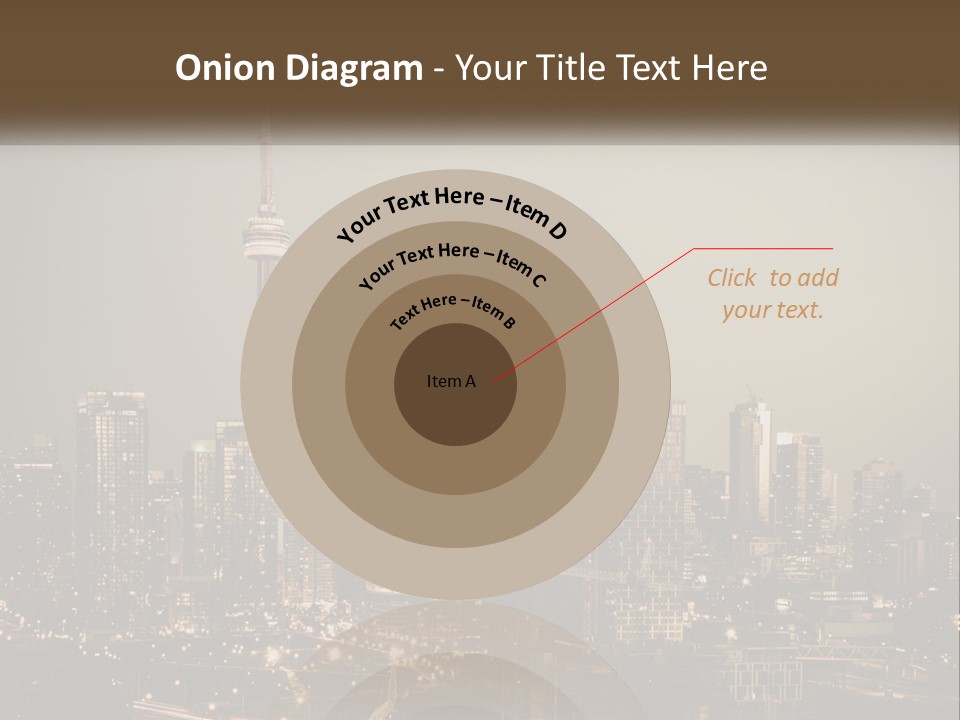 A Cityscape With The Words Name Of Presentation On It PowerPoint Template