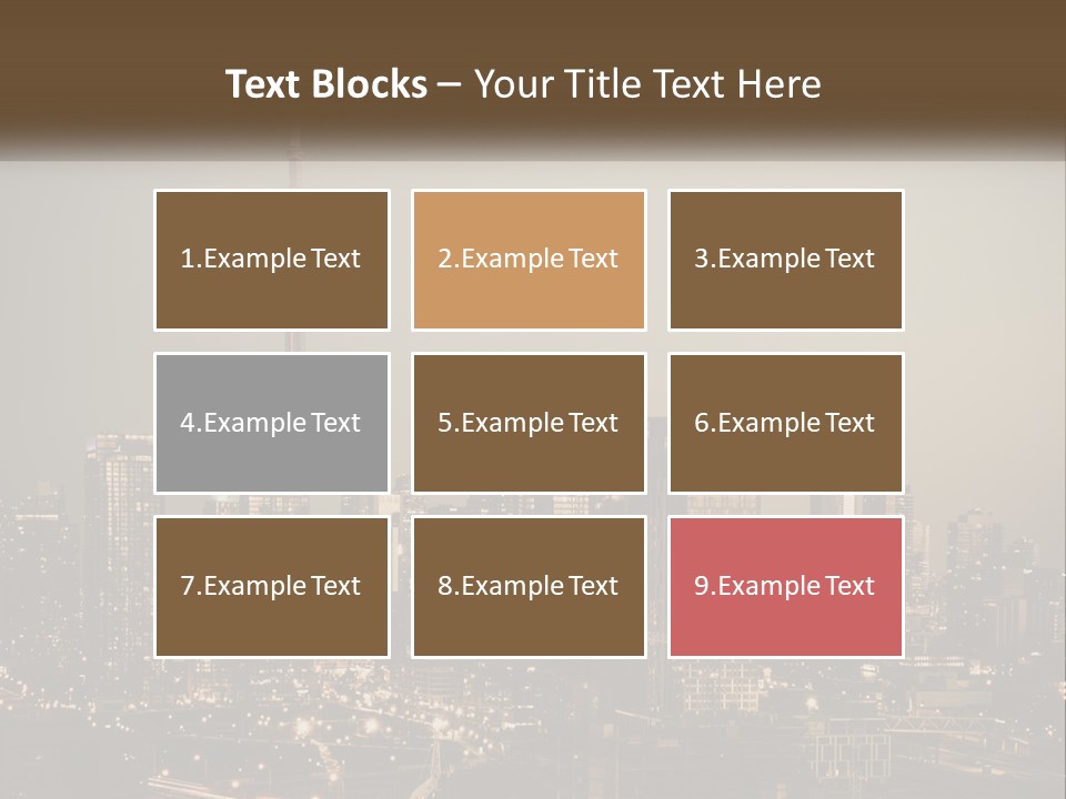 A Cityscape With The Words Name Of Presentation On It PowerPoint Template